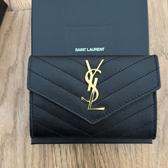YSL Monogram Small Flap Wallet - Picture 1 of 3